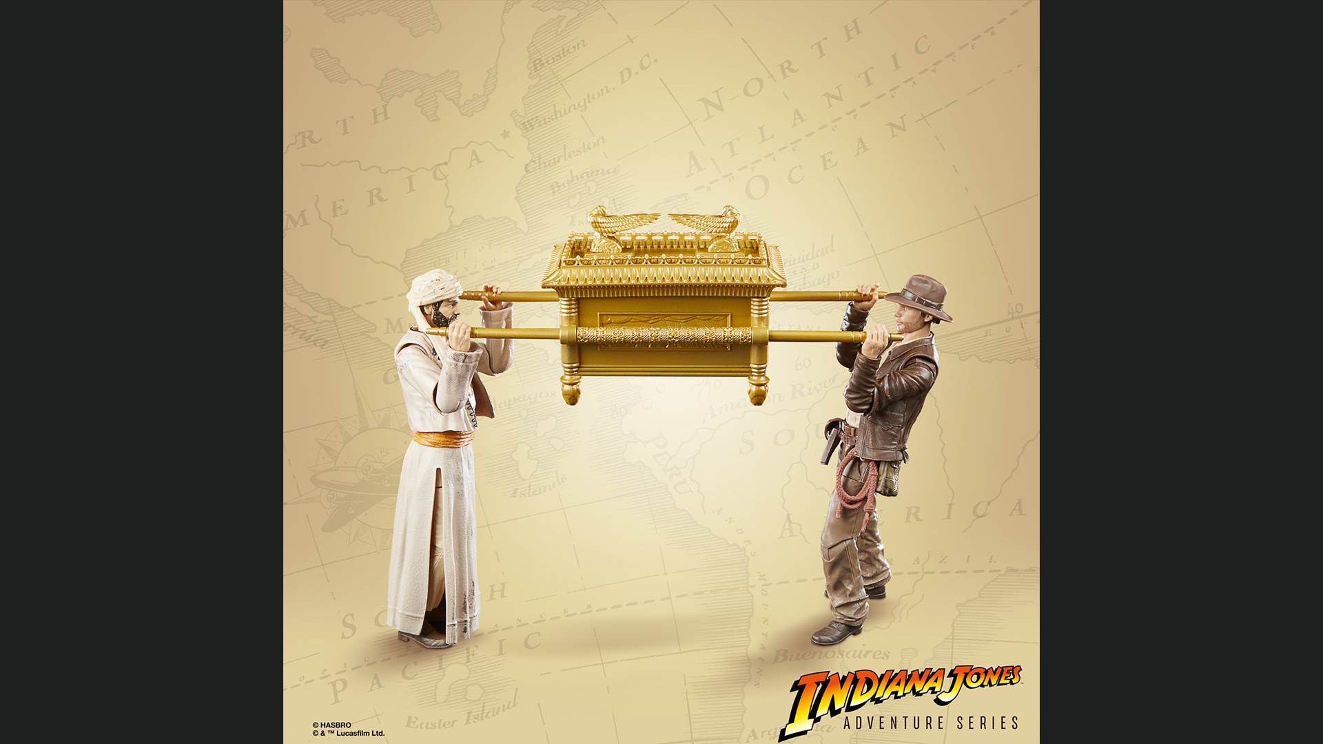 The Ark of the Covenant and Indiana Jones Action Figures