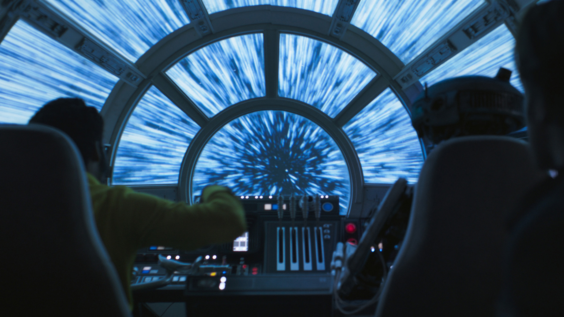 Millennium Falcon jumps to lightspeed