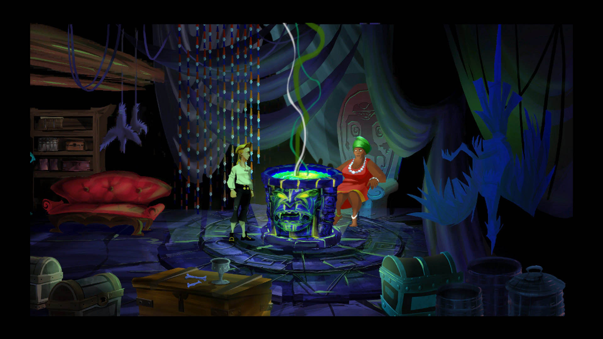 A gameplay screenshot from The Secret of Monkey Island