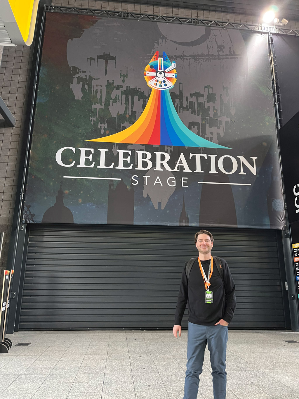 Chris Rehm backstage at Star Wars Celebration Europe 2023