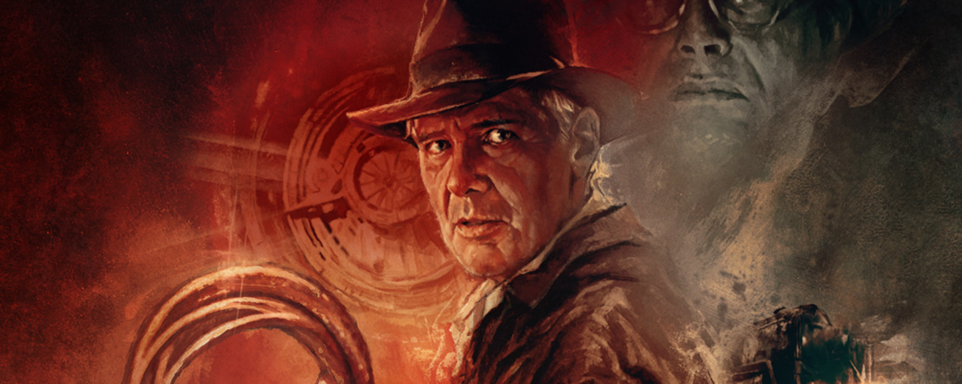 Indiana Jones detail from Dial of Destiny poster artwork.