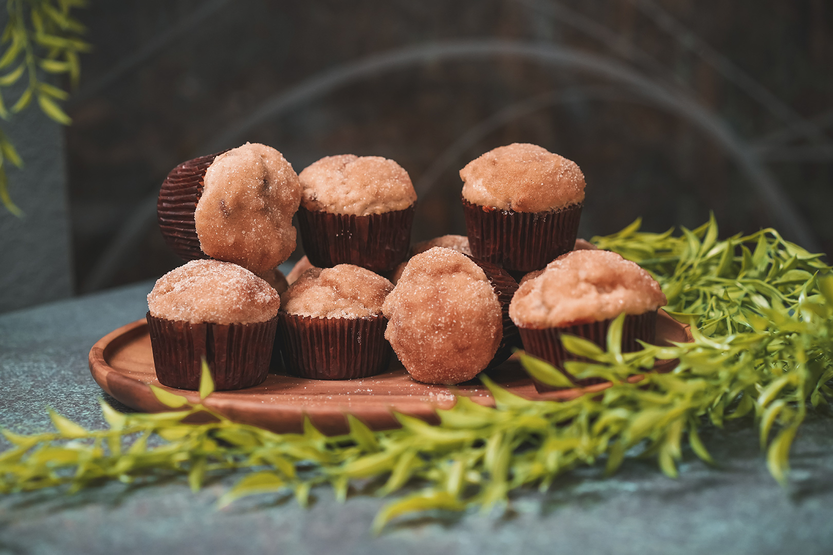 A close up of Dove's buttered muffins on a plate