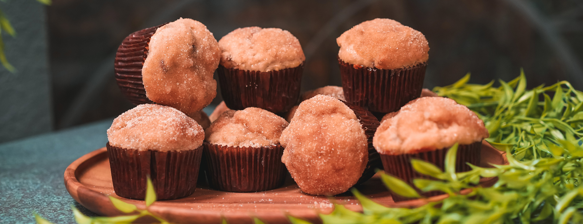 A close up of Dove's buttered muffins on a plate