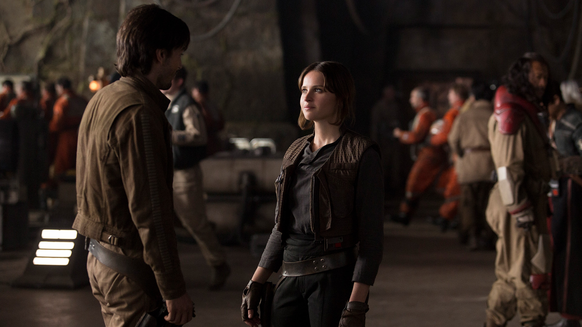 Cassian Andor and Jyn Erso