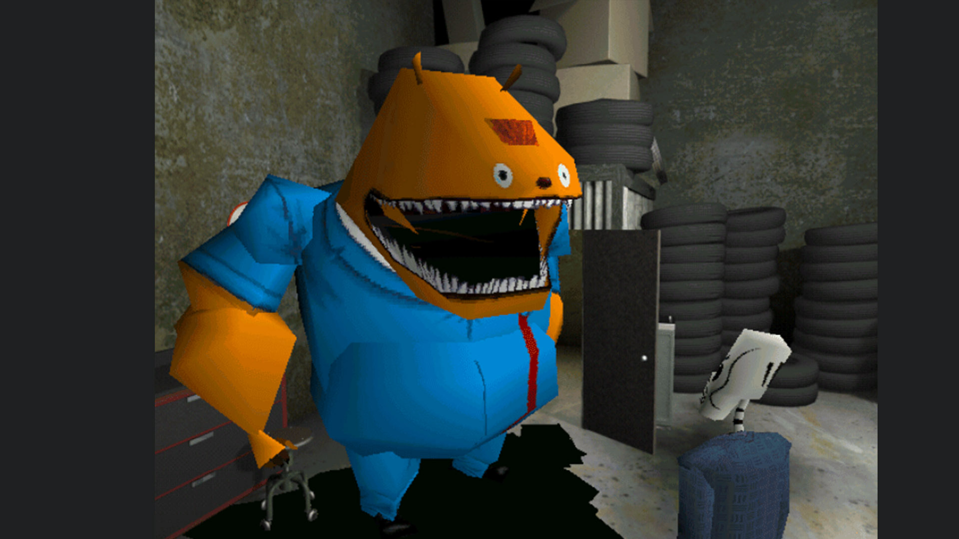 Glottis and Manny Calavera in Grim Fandango.