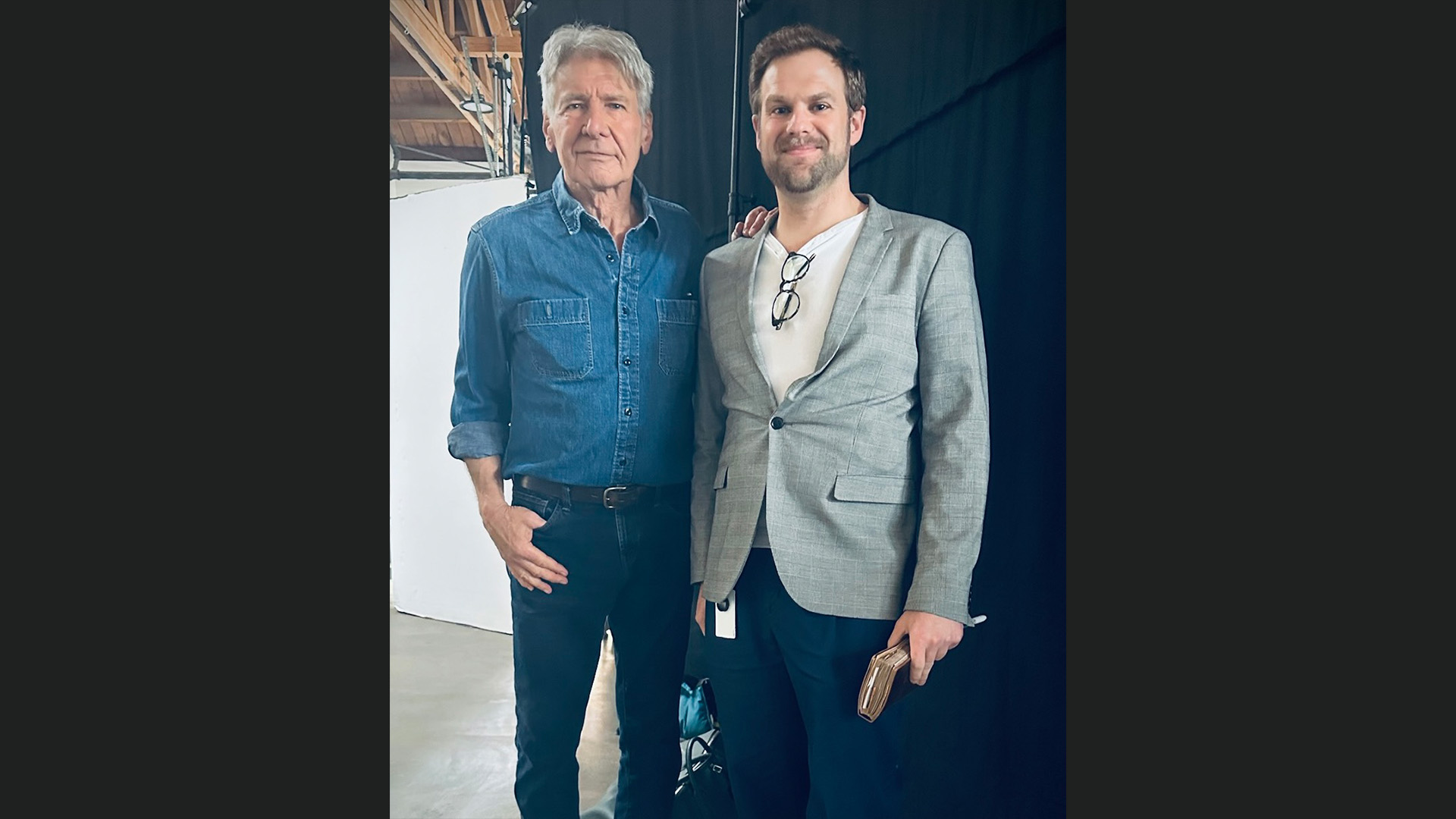 Ian Bucknole with Harrison Ford.