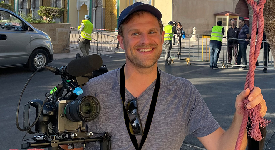 Filmmaker Ian Bucknole on location in Morocco.