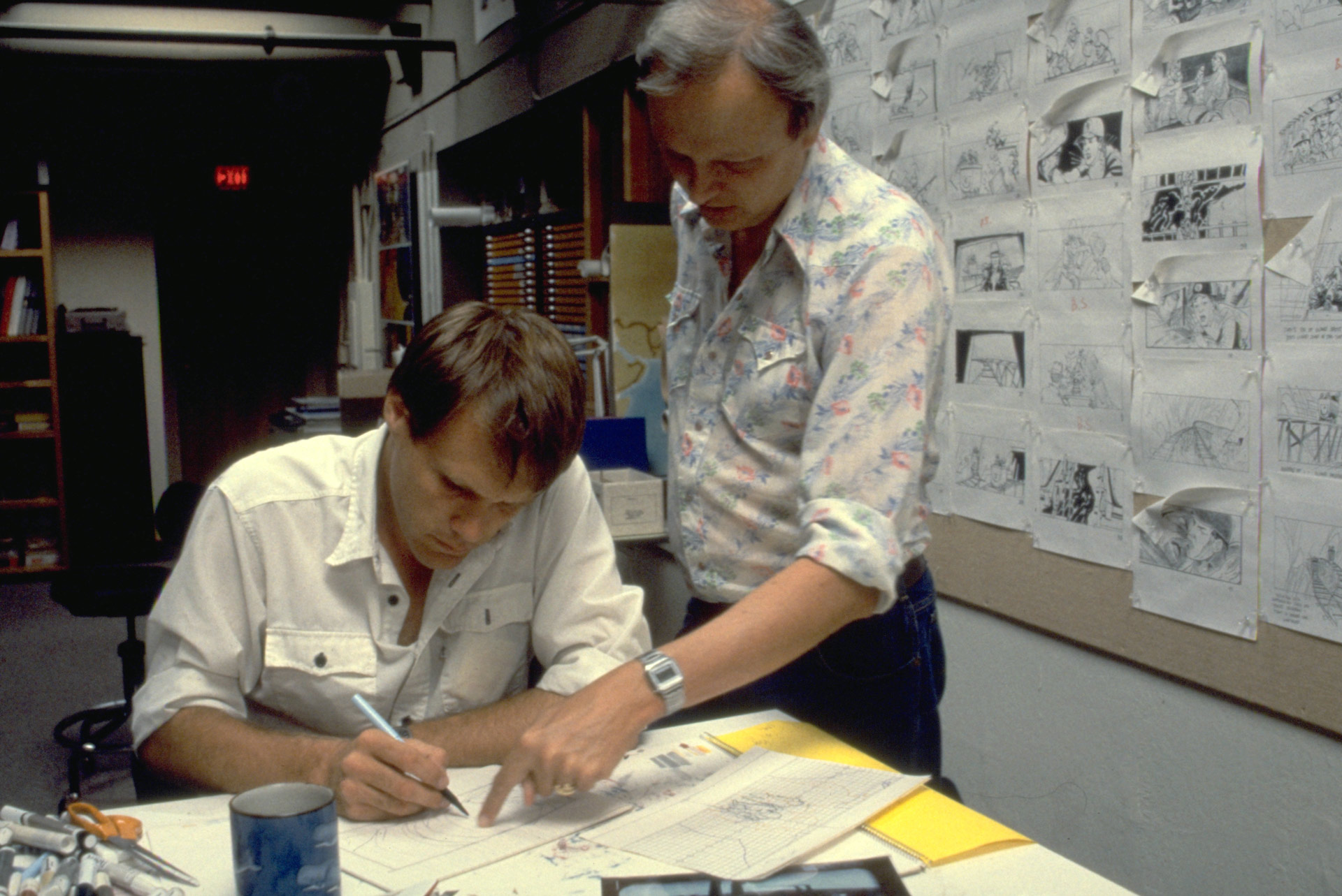 Joe Johnston working on concept art