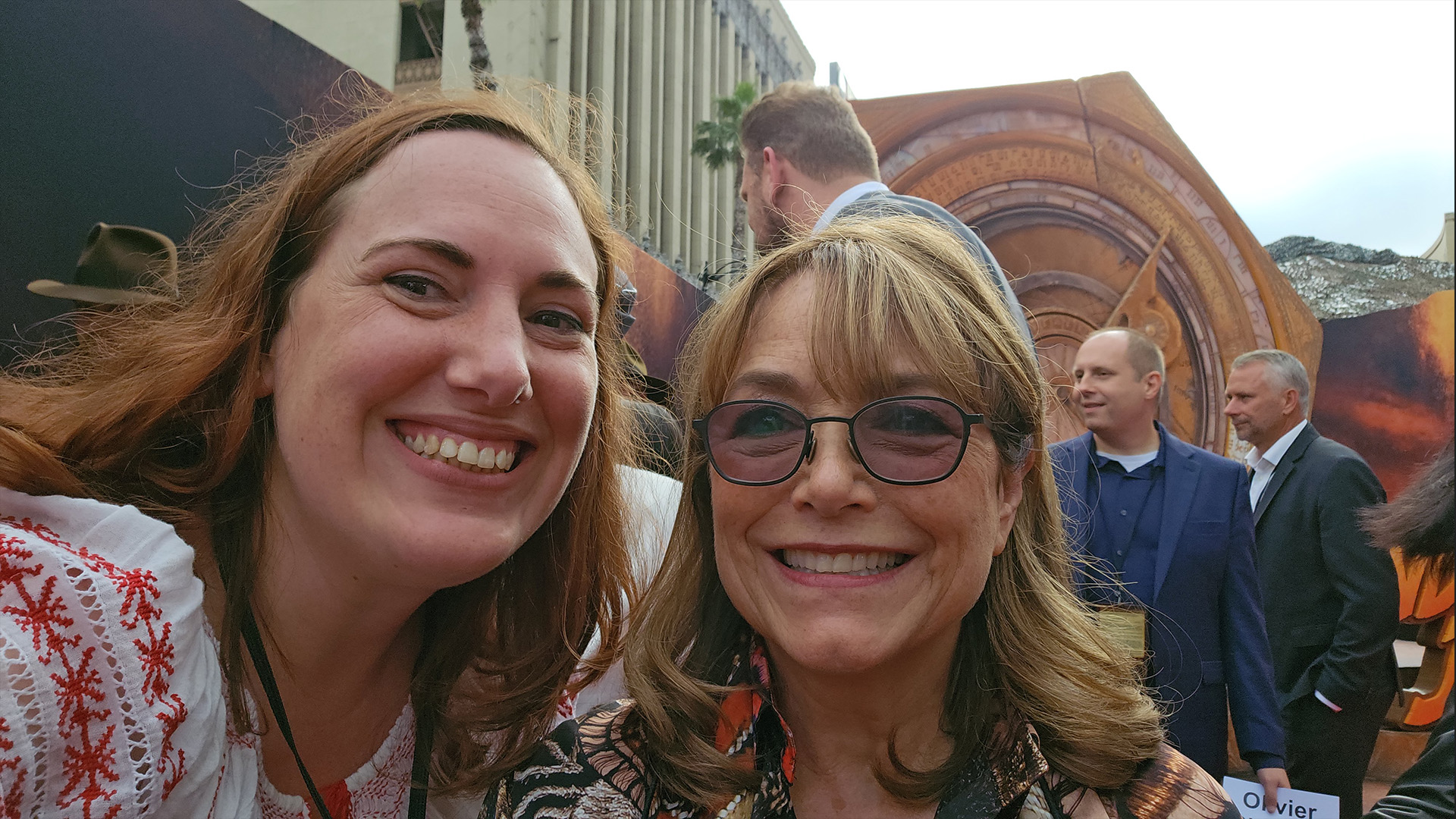 Laura with Karen Allen.