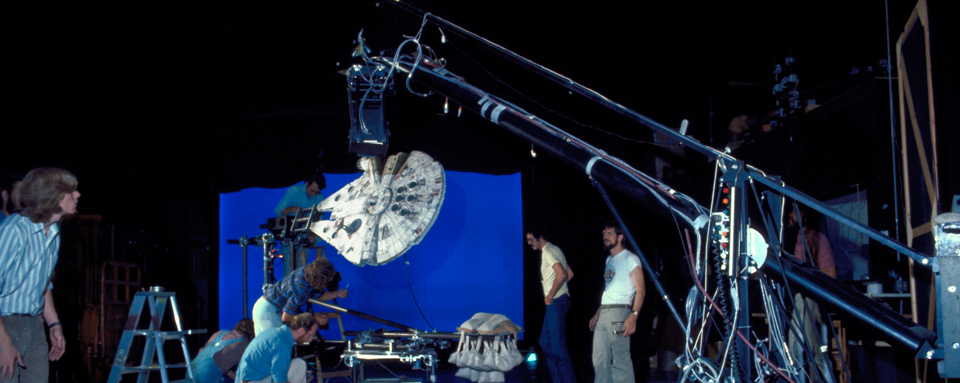 ILM crew working with the Dykstraflex