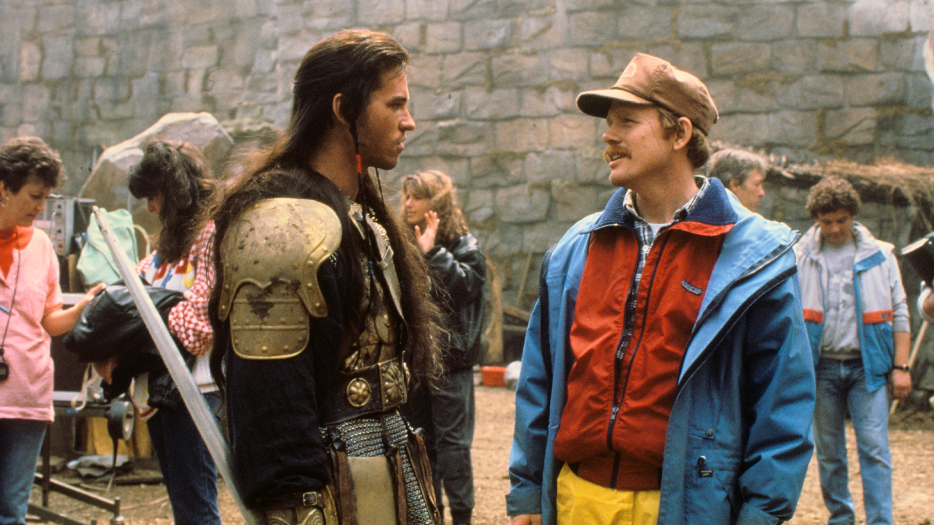 Ron Howard directing Val Kilmer on the set of Willow