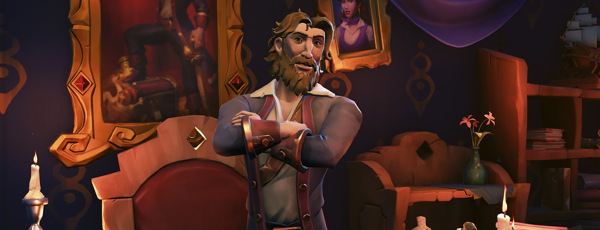 A gameplay screenshot from The Legend of Monkey Island and Sea of Thieves