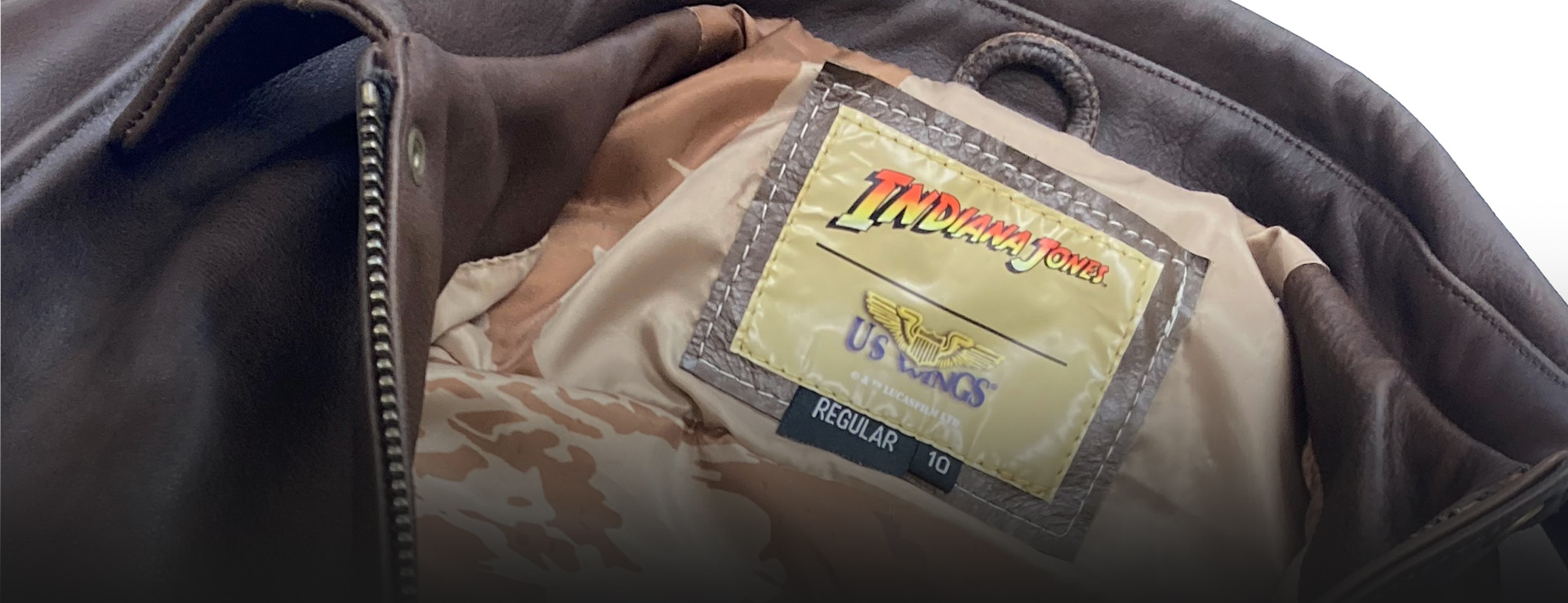 US Wings kids Indiana Jones jacket close up