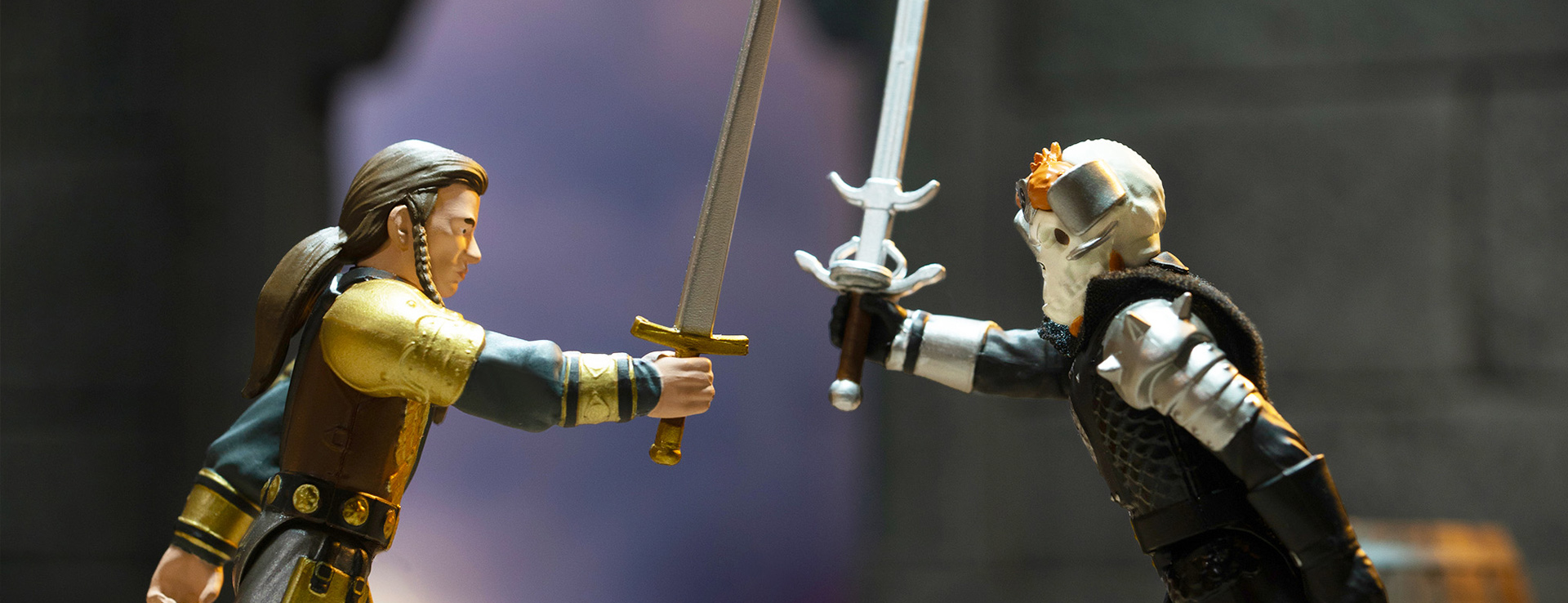 Willow ReAction Figure's Madmartigan and General Kael dueling